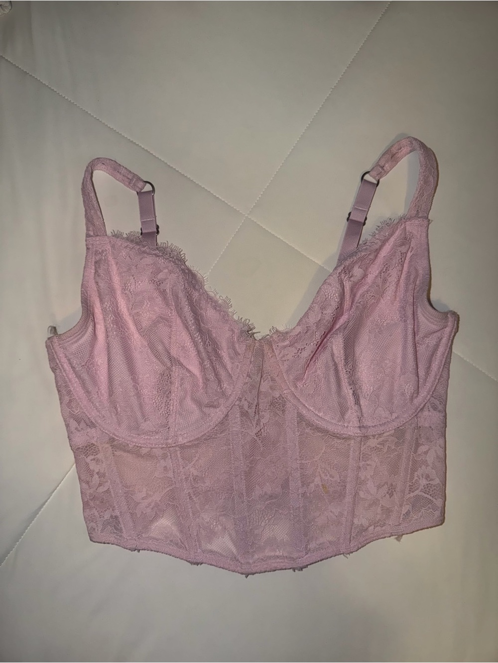 HOLLISTER Lace Bralette Bustier in Light Pink